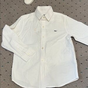 Vineyard Vines white Oxford button down Whale Shirt size 6